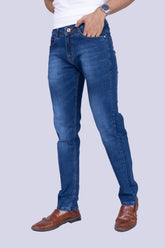Knit jeans ice blue regular fit stretchable Jeans